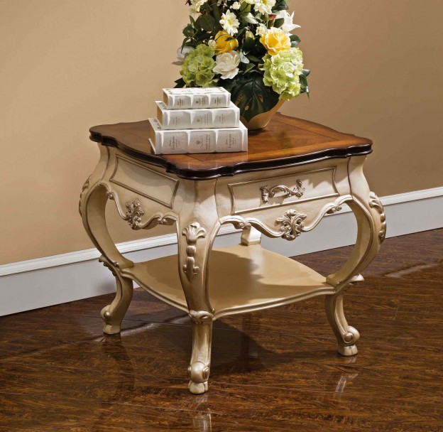 St. Ives End Table shown in Egyptian Pearl finish