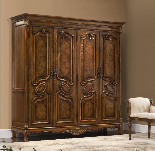 4-Door Armoire shown in Vintage Cohiba finish