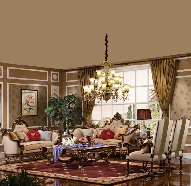 Augustine 6-pc Living Room Set shown in Parisian Bronze finish