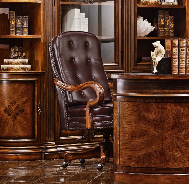 Bradford Swivel Executive Chair shown in Antique Cognac finish