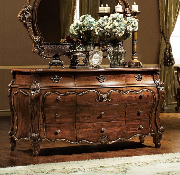 Corinth Dresser shown in Antique Walnut finish