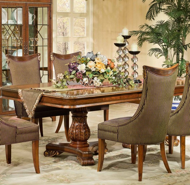 Park Lane Dining Table shown in Vintage Cohiba finish