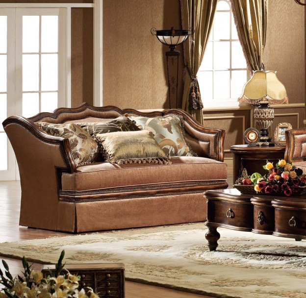 Georgia Loveseat shown in Antique Chestnut finish