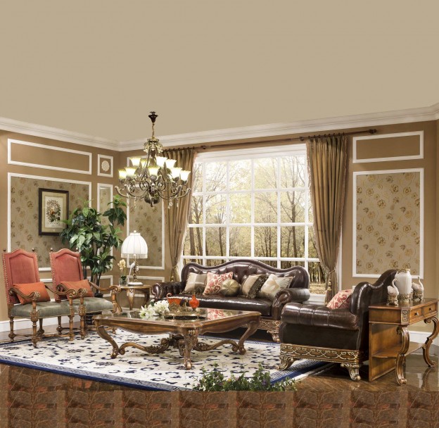 Park Lane 6-pc Living Set shown in Vintage Cohiba finish