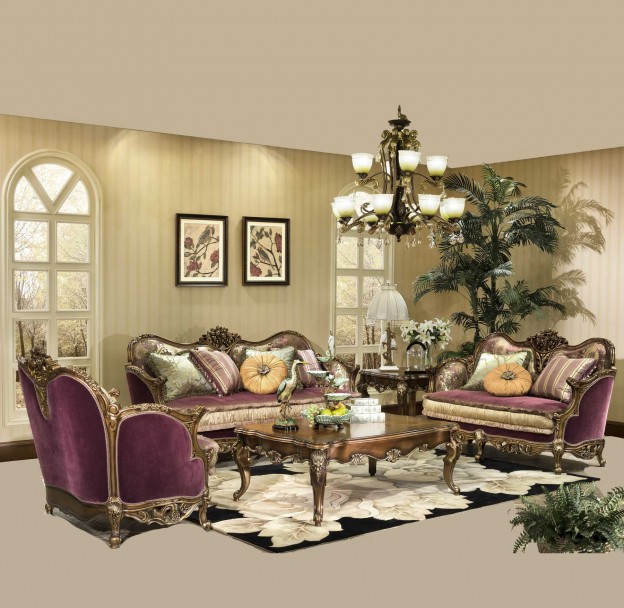 Victoria 5-pc Living Room Set shown in Parisian Bronze finish
