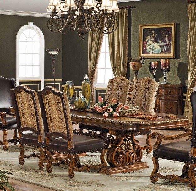 Marlborough Dining Table shown in Antique Walnut finish