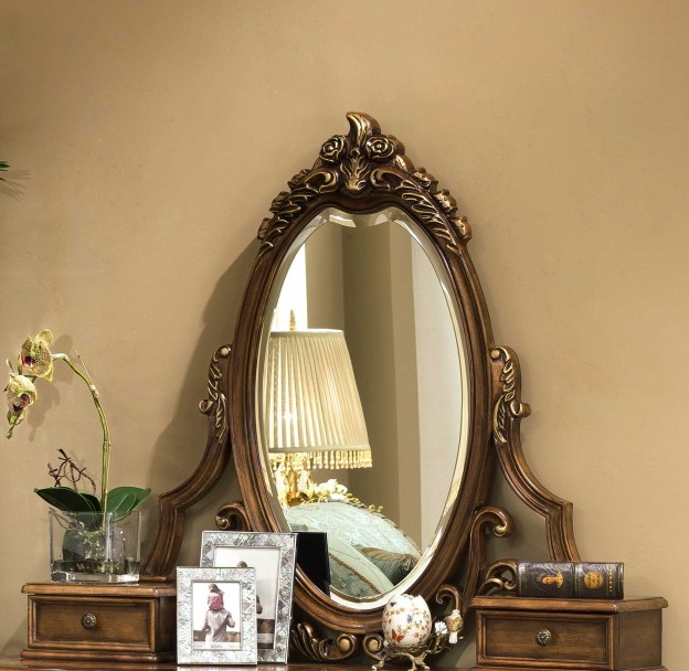 Kensington Mirror shown in Vintage Cohiba finish