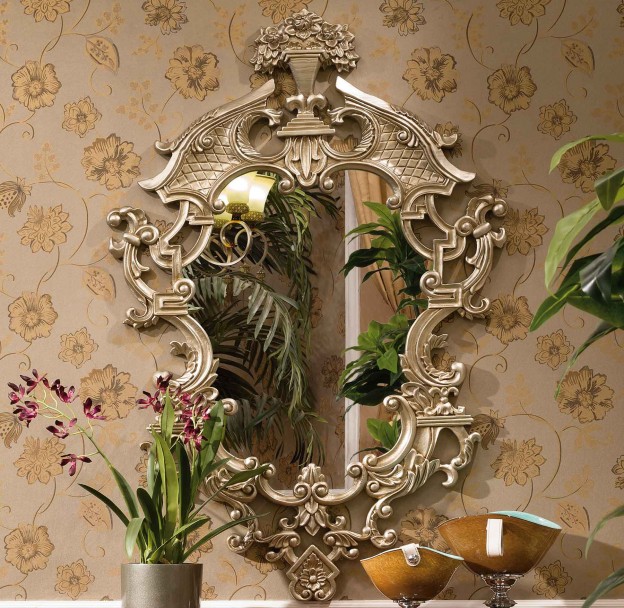 Plado Mirror shown in Antique Silver finish