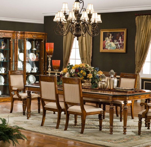 Waterford Dining Table shown in in Mahogany finish