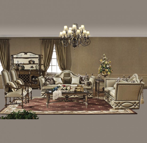 Wellesley 6-pc Living Room Set shown in Parisian Bronze finish