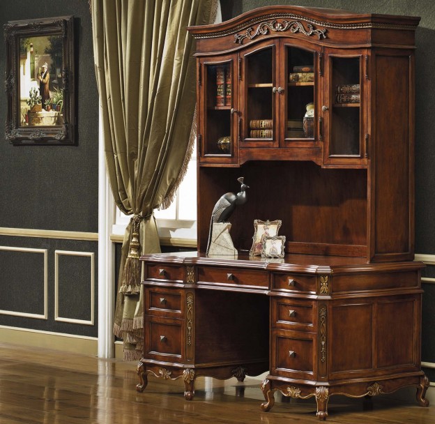 Yale Executive Desk shown in Cherry Mahogany finish