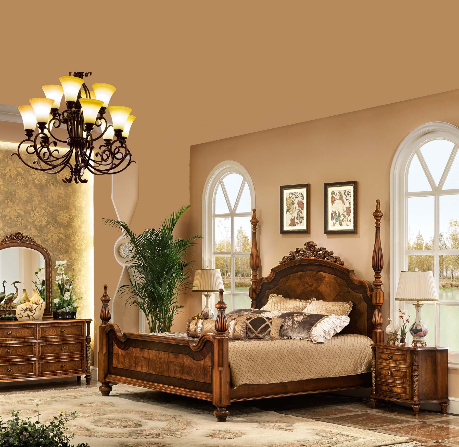 Park Lane 5 Pc Bedroom Set Luxury Bedroom Furniture