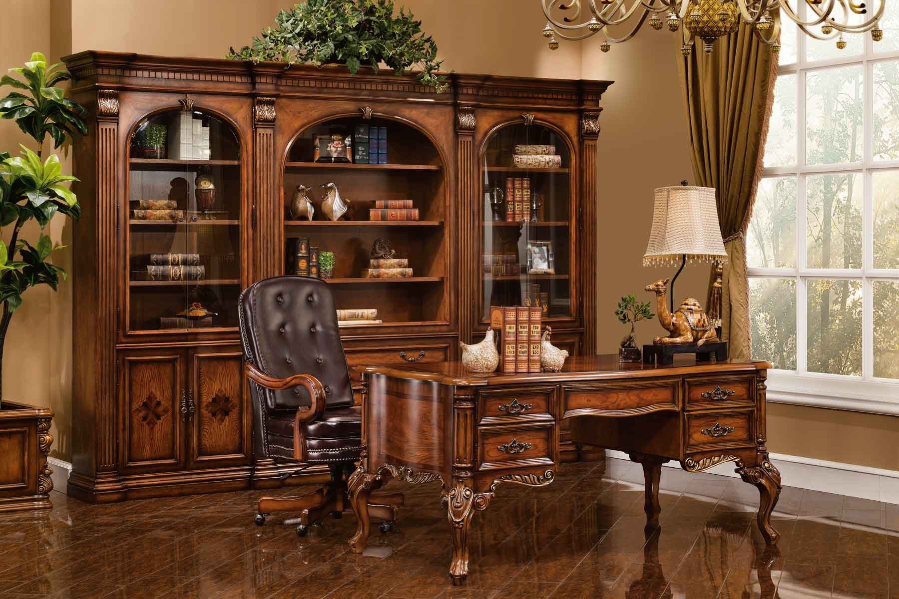 Archivist Dark Wood Executive Desk