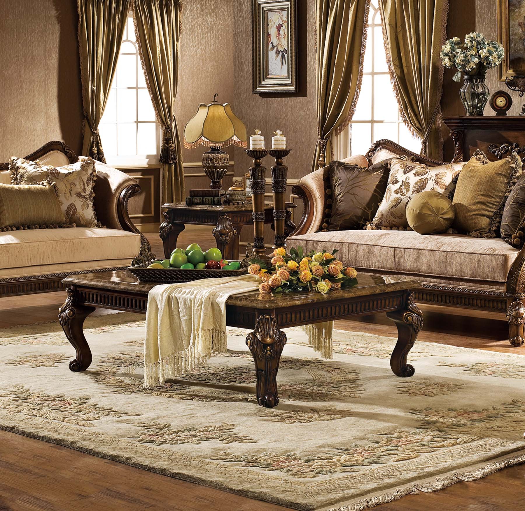Hampton 5 Pc Living Room Set, Complete Living Room Furniture Sets