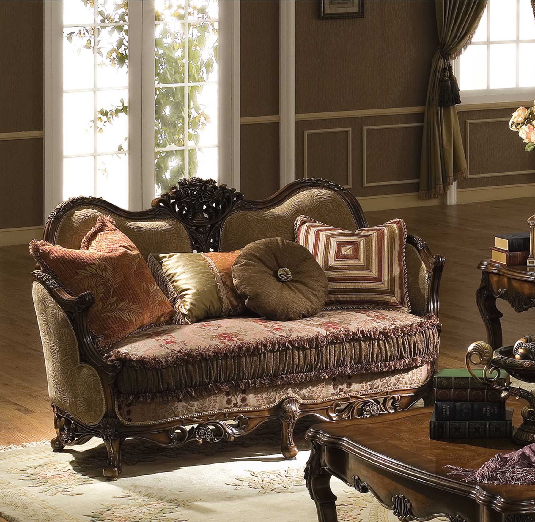 Victoria Loveseat Antique Walnut