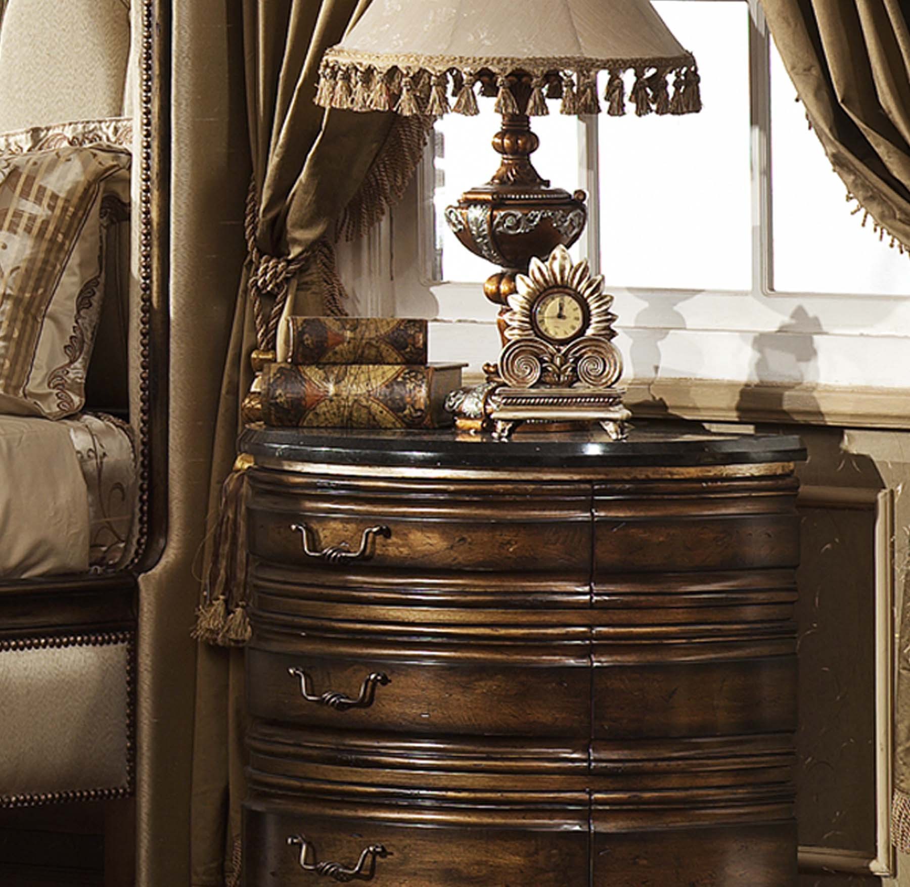 Oxford Nightstand w Granite Top Nightstand Bedroom