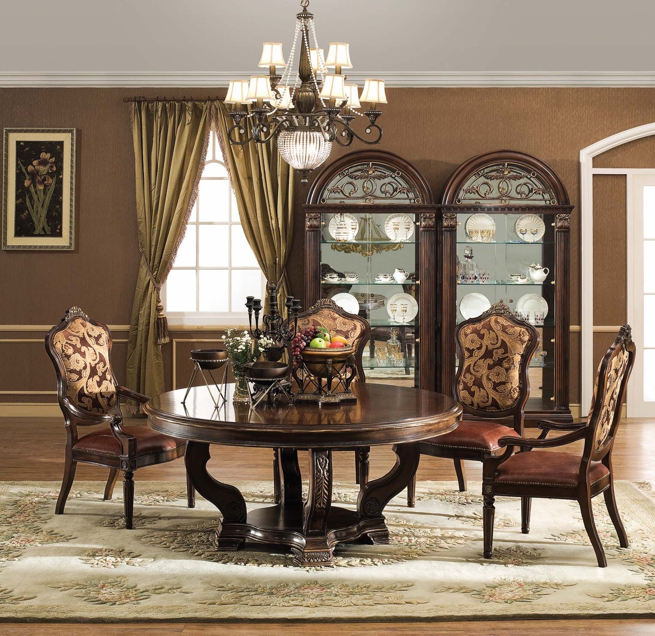Round formal shop dining room sets