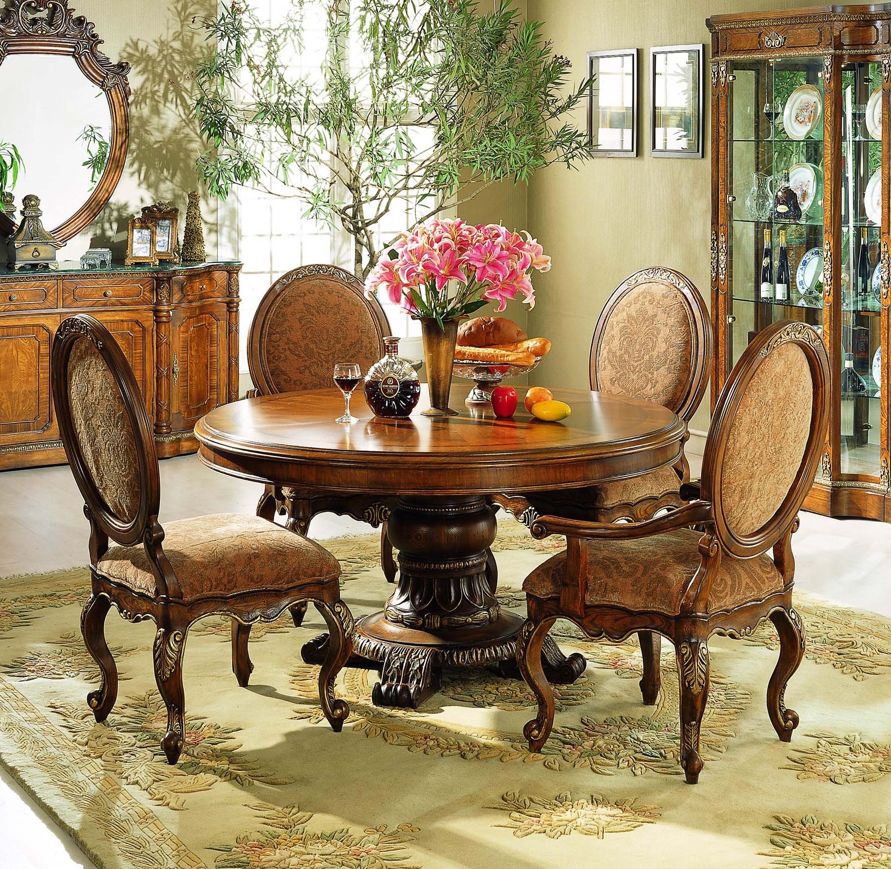 Round table 7 piece dining set best sale