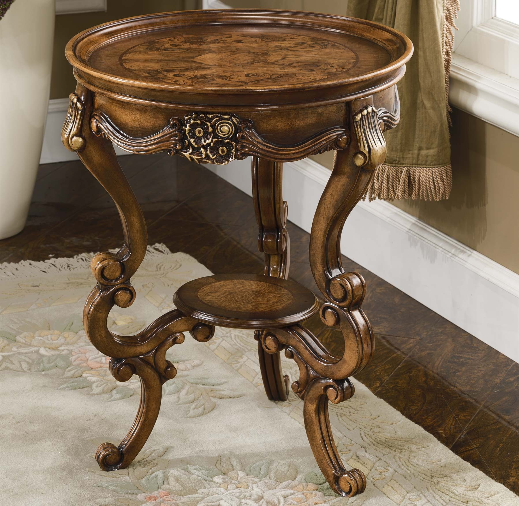 Brescia Occational Table shown in Vintage Cohiba finish