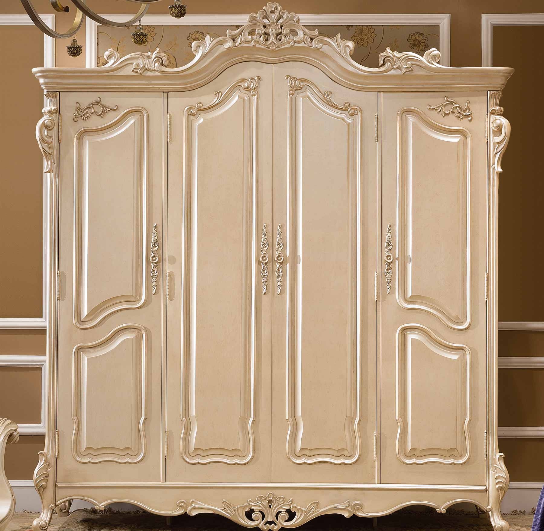 Salisbury Four Door Armoire shown in Egyptian Pearl finish