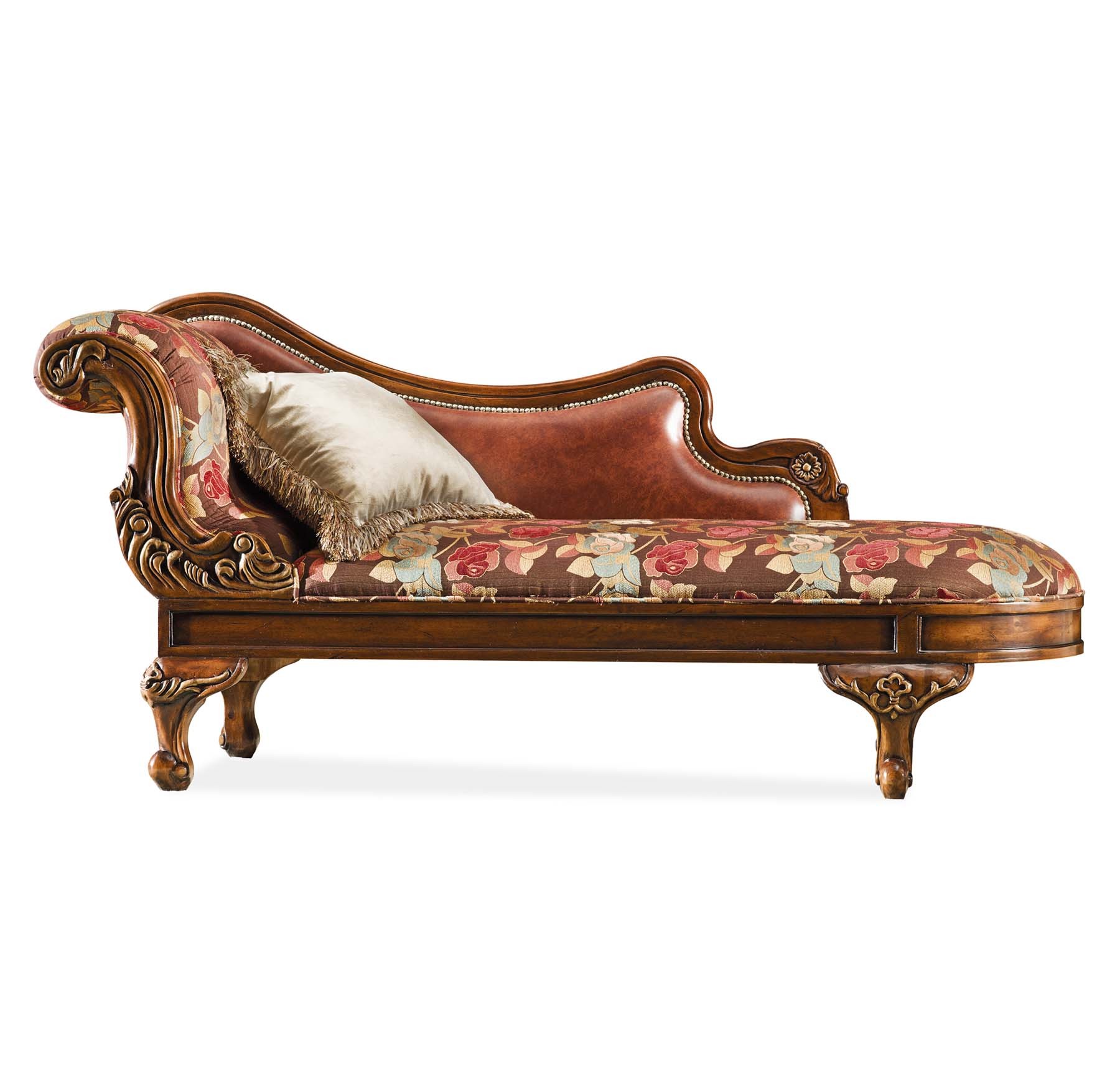 Belmont Chaise Lounge Sofa shown in Antique Walnut finish