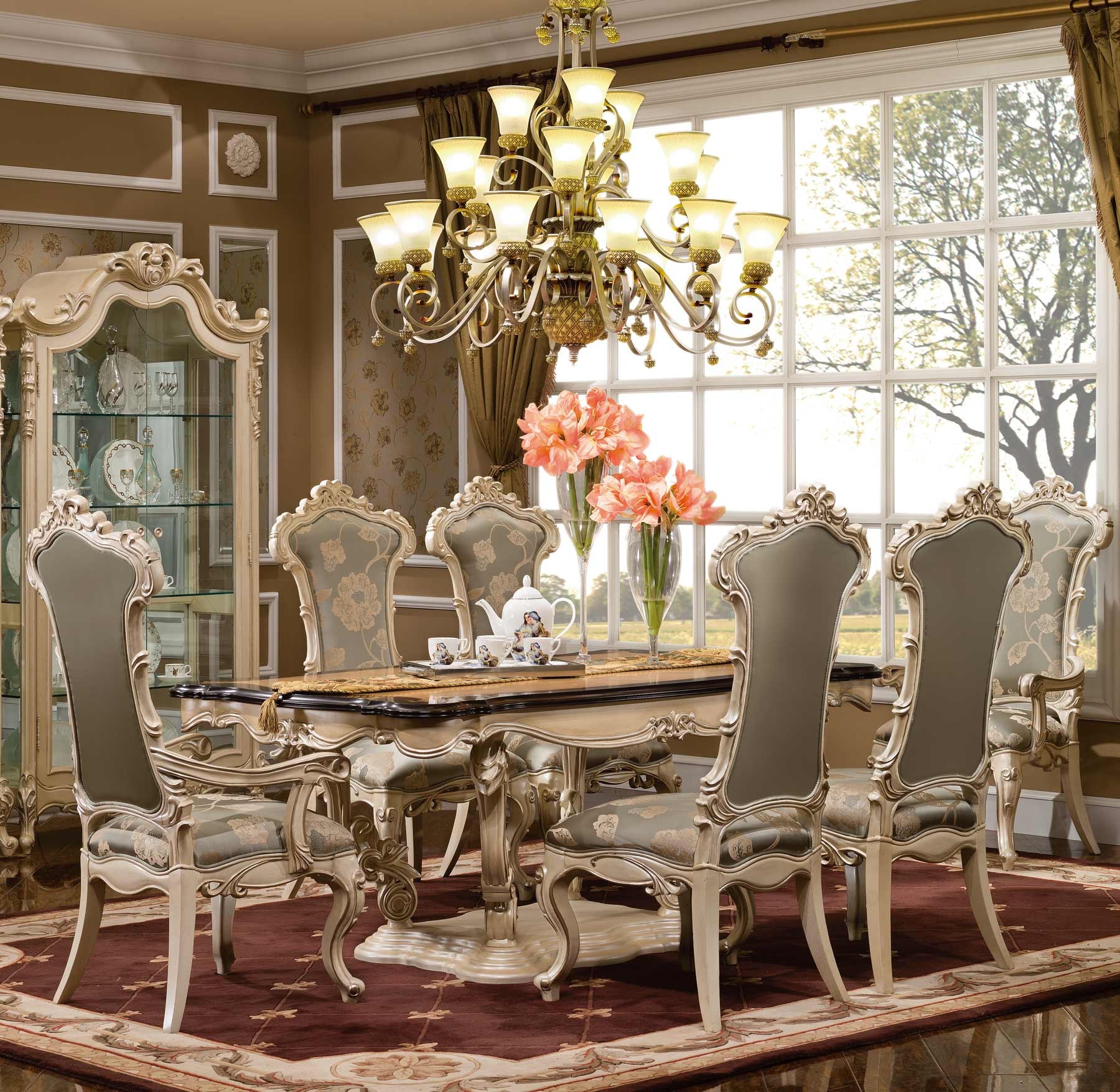 Birchwood Dining Table shown in Egyptian Pearl finish