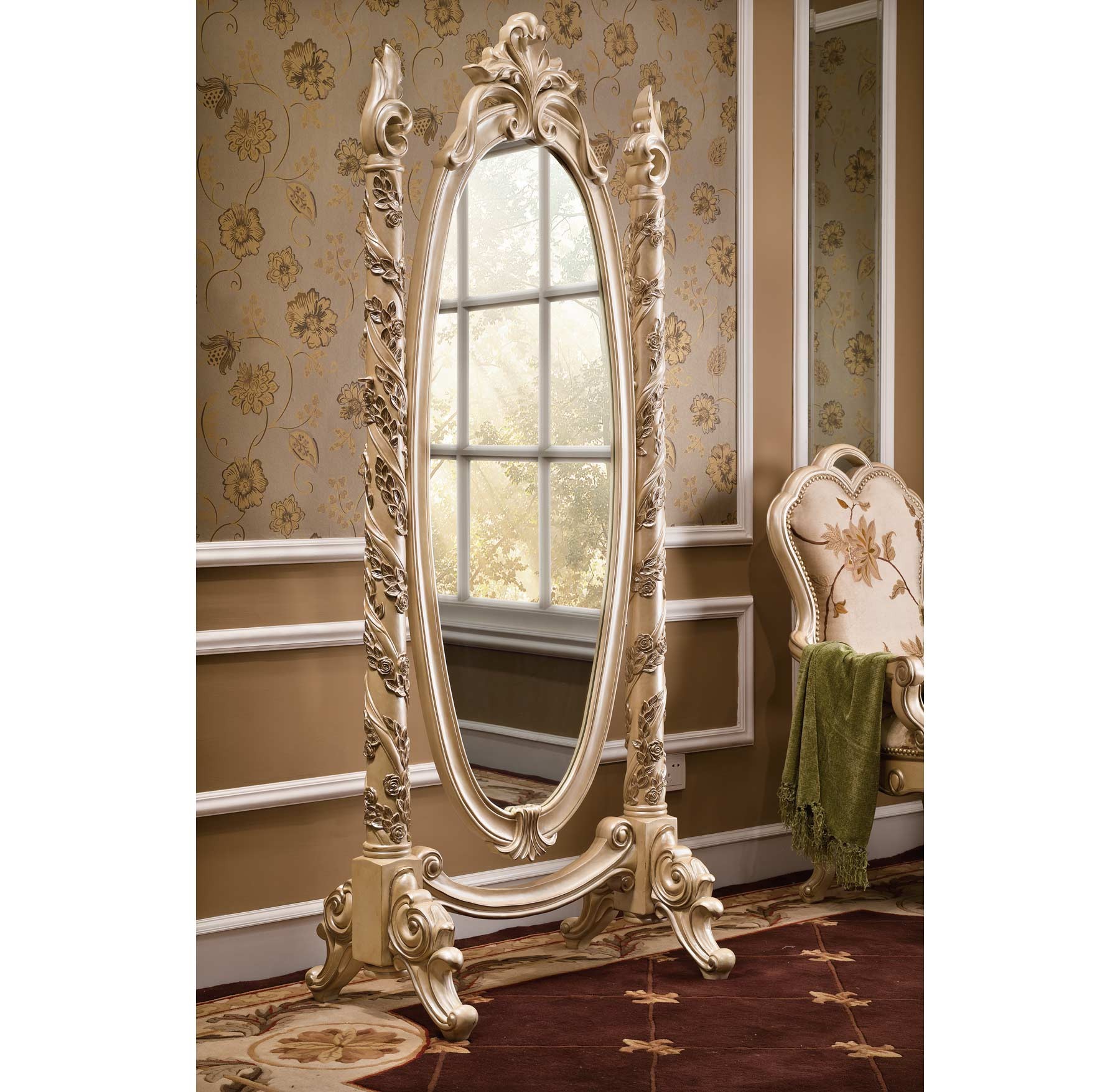 St. Ives Dressing Mirror shown in Egyptian Pearl