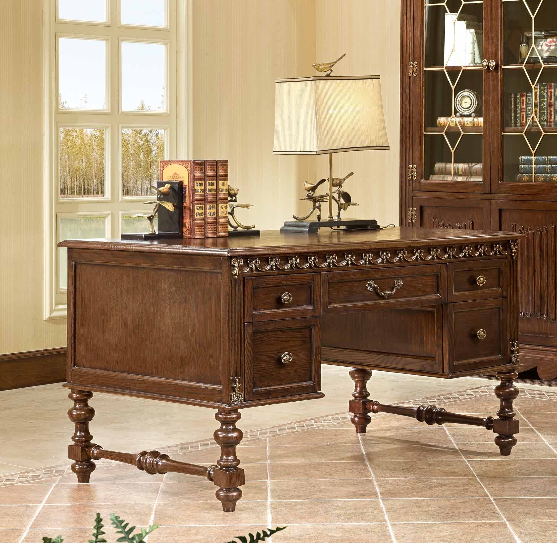 Grosvenor Executive Desk shown in Antique Cocoa finish