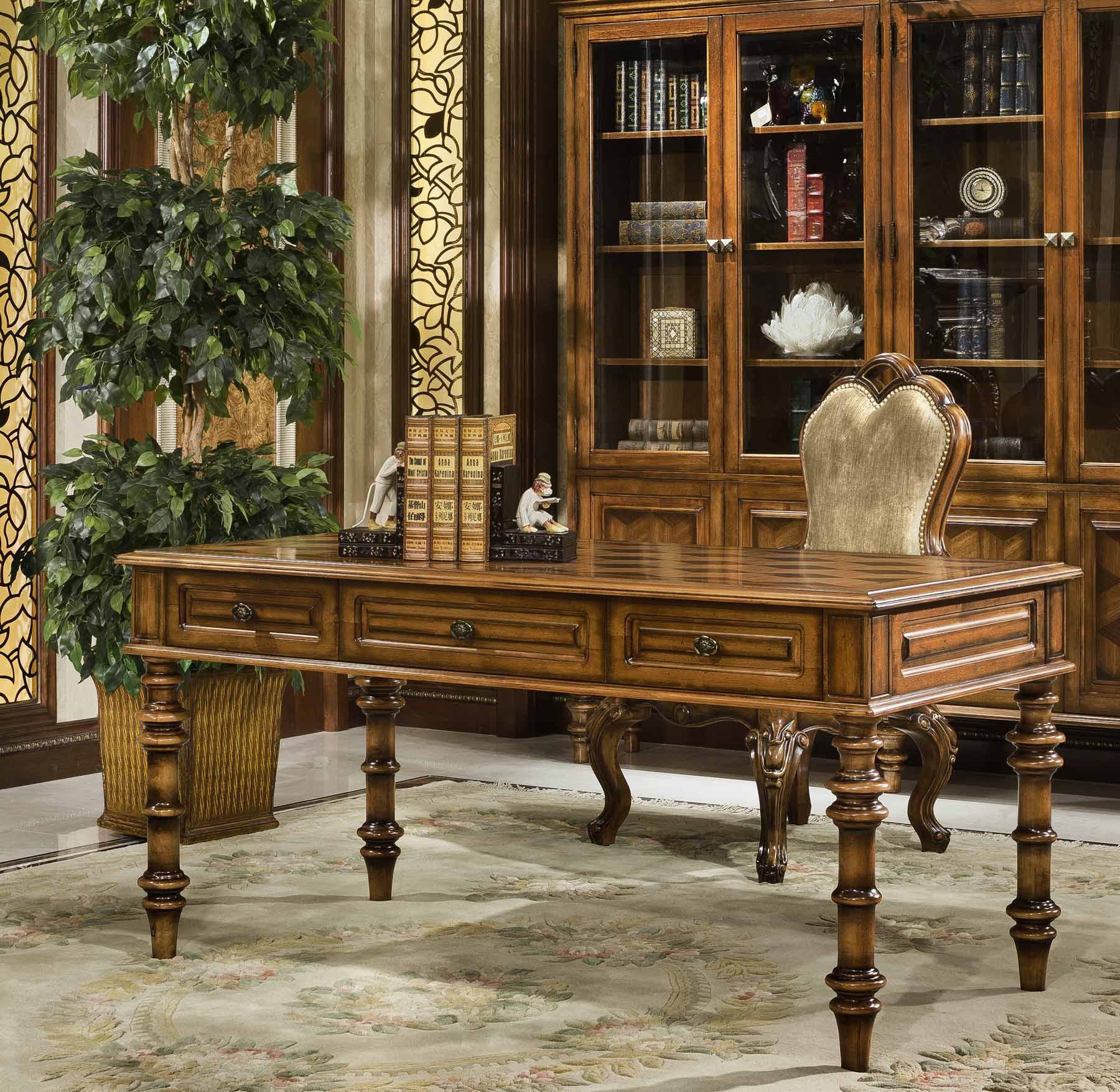 Huntington Executive Desk shown in Vintage Cohiba finish