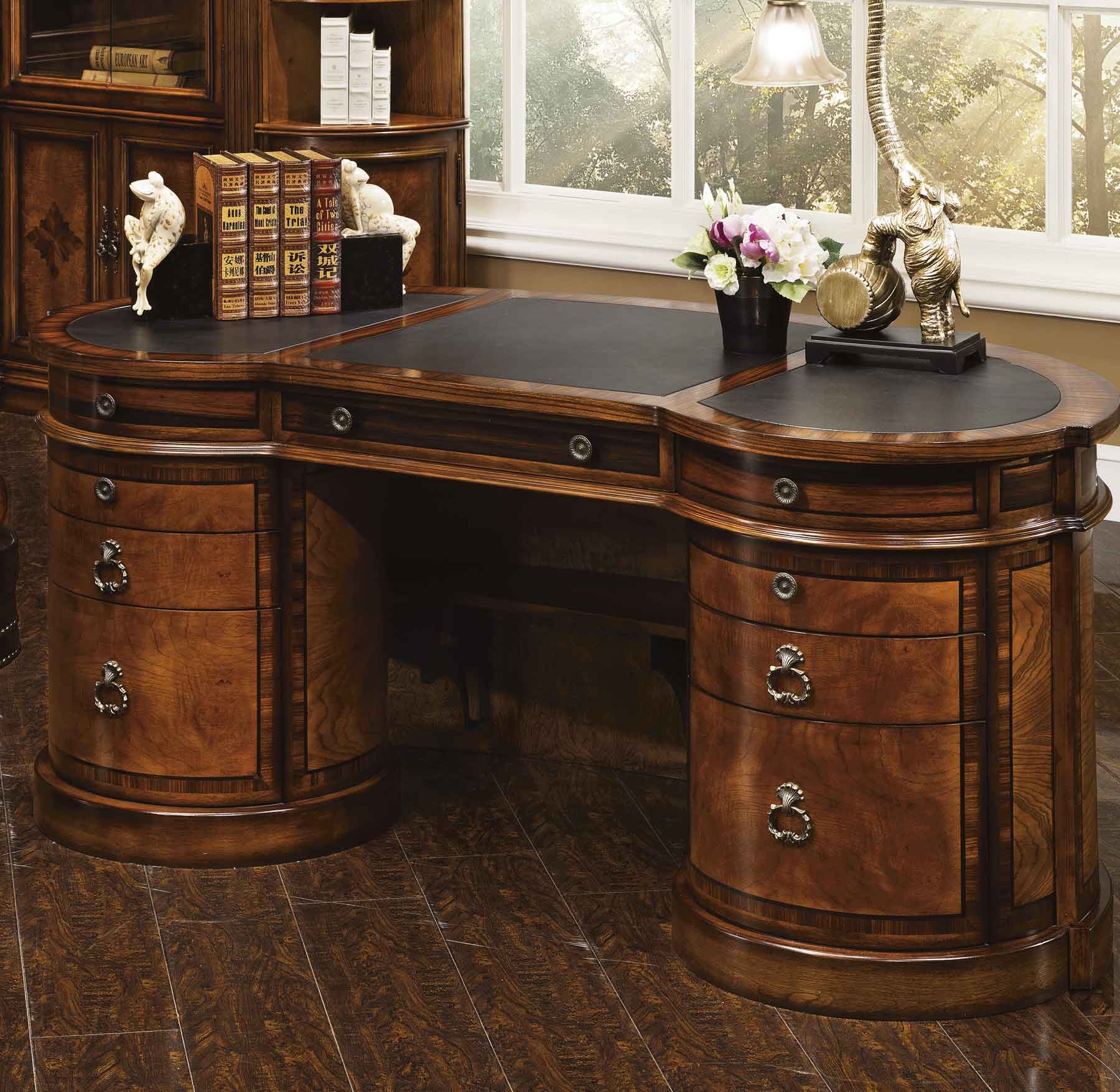 Eton Executive Desk shown in Antique Cognac finish