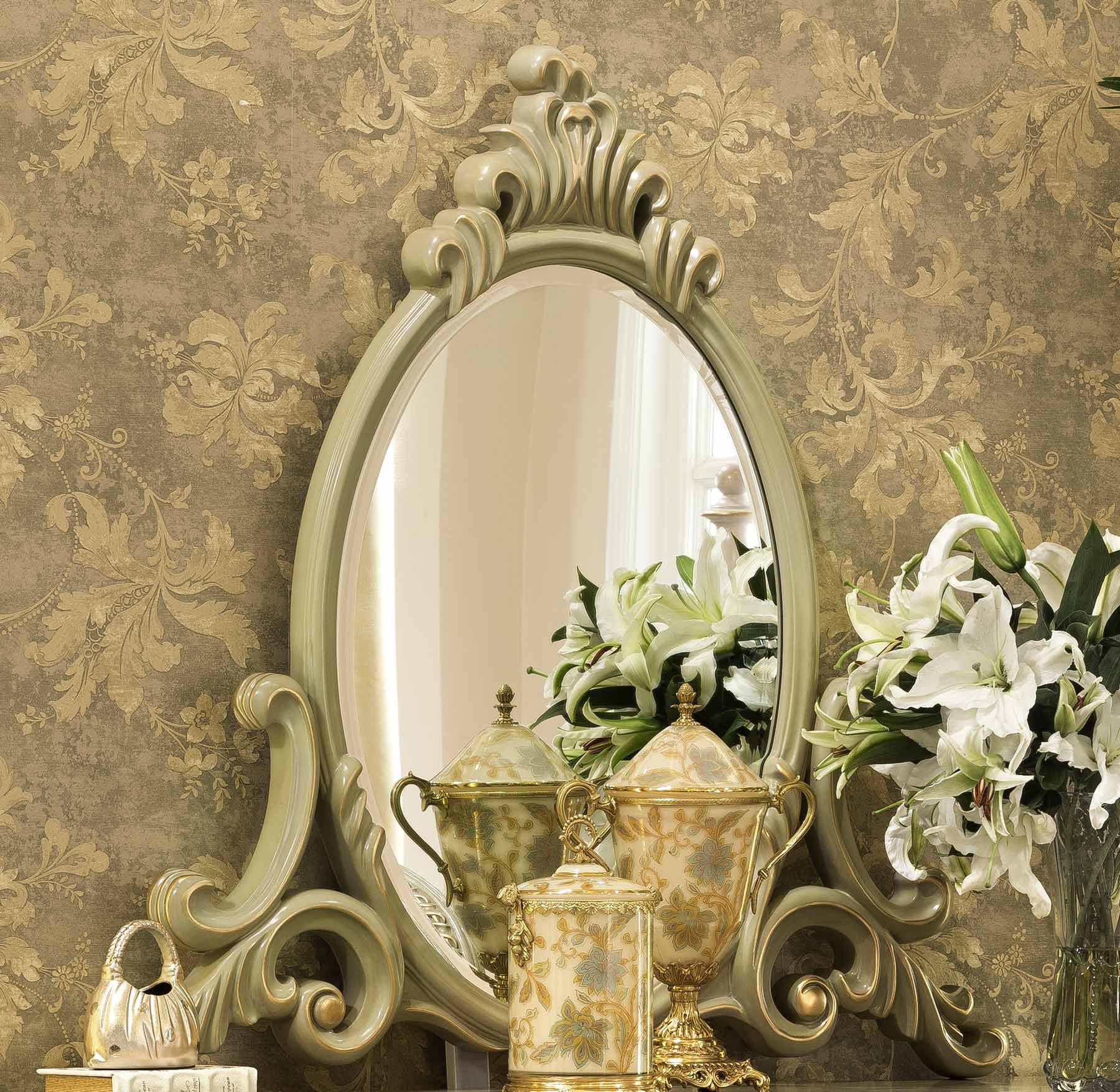 Langham Mirror shown in Antique Sage finish