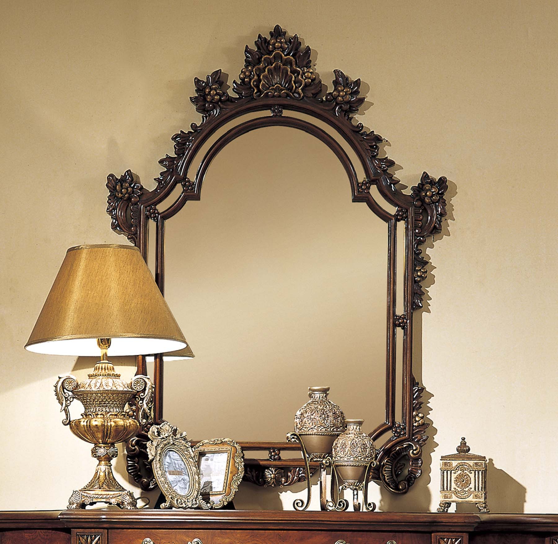 Nantucket Accent Mirror shown in Antique Walnut finish