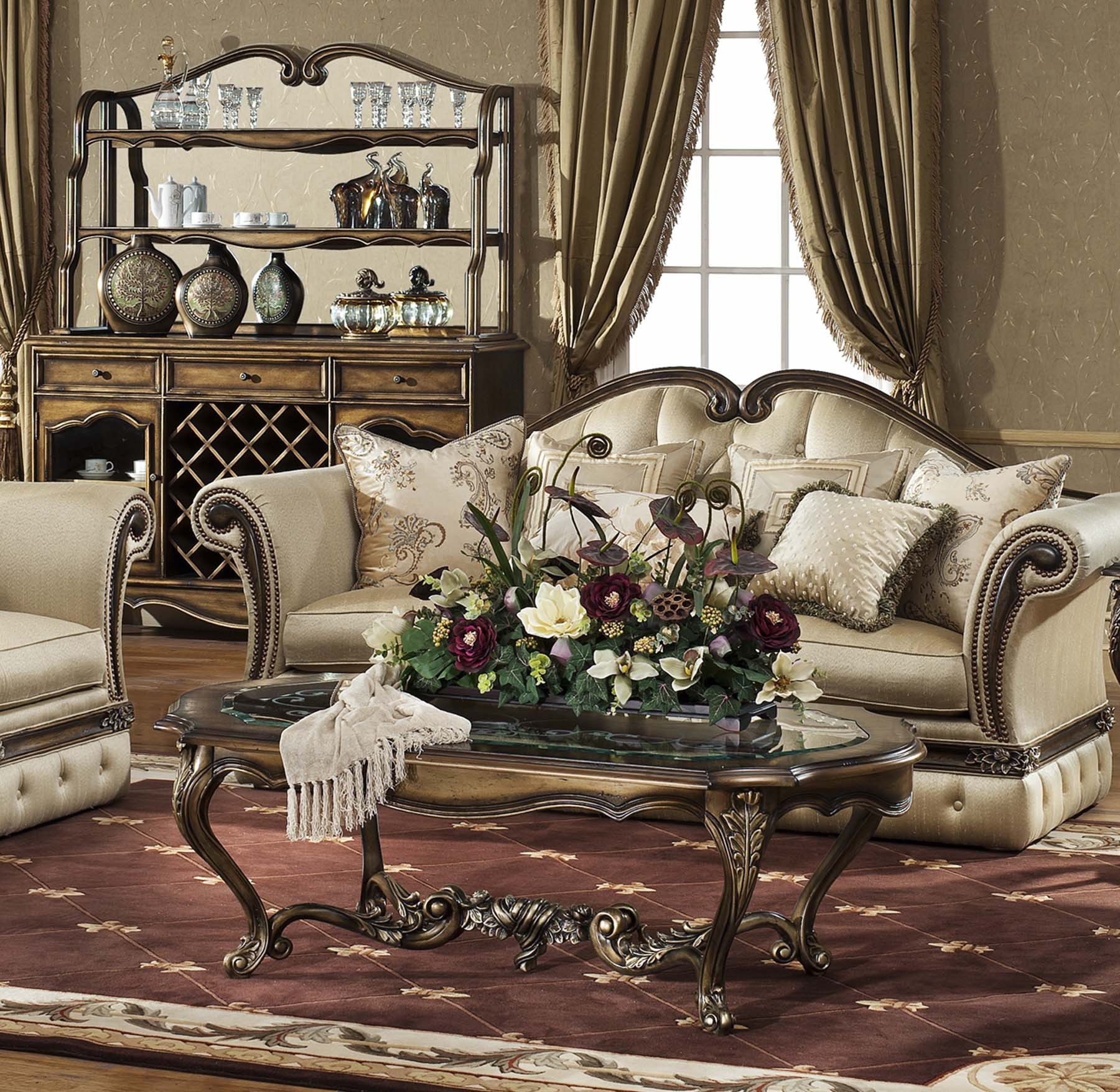 Oxford Living Room Collection shown in Parisian Bronze