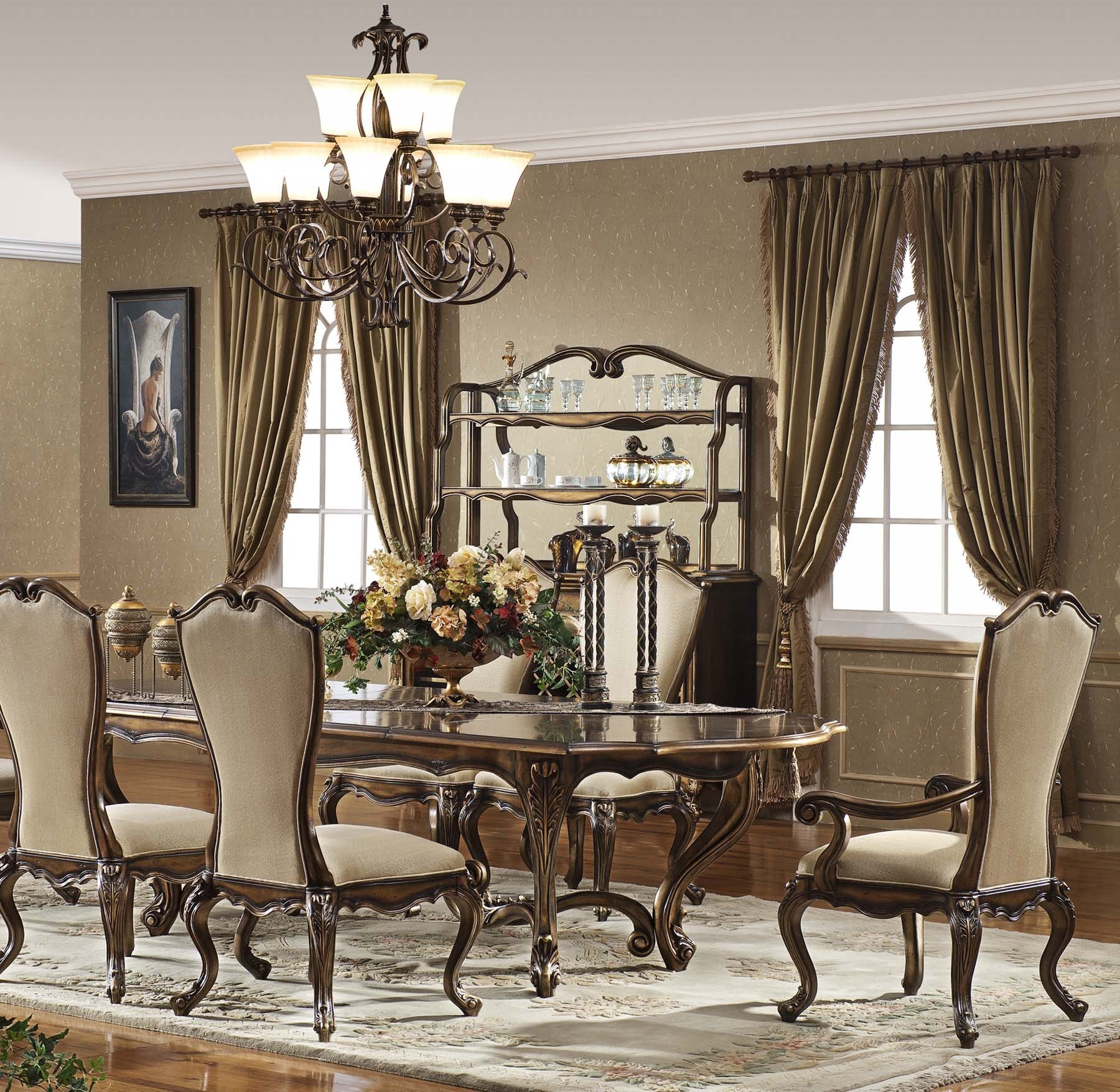 Oxford 7-pc Dining Set shown in Parisian Bronze finish