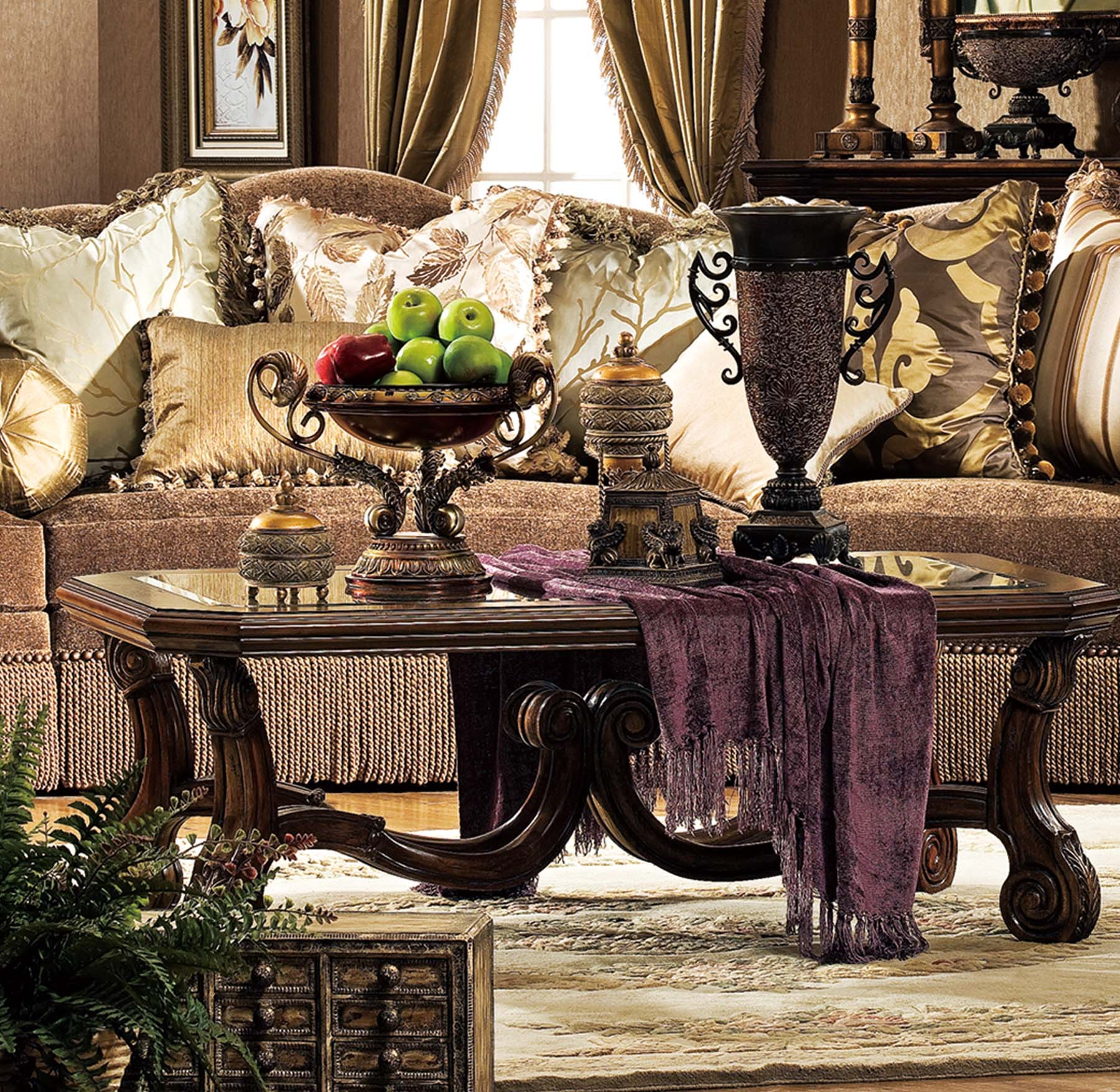 Santa Barbara Coffee Table shown in Antique Walnut finish