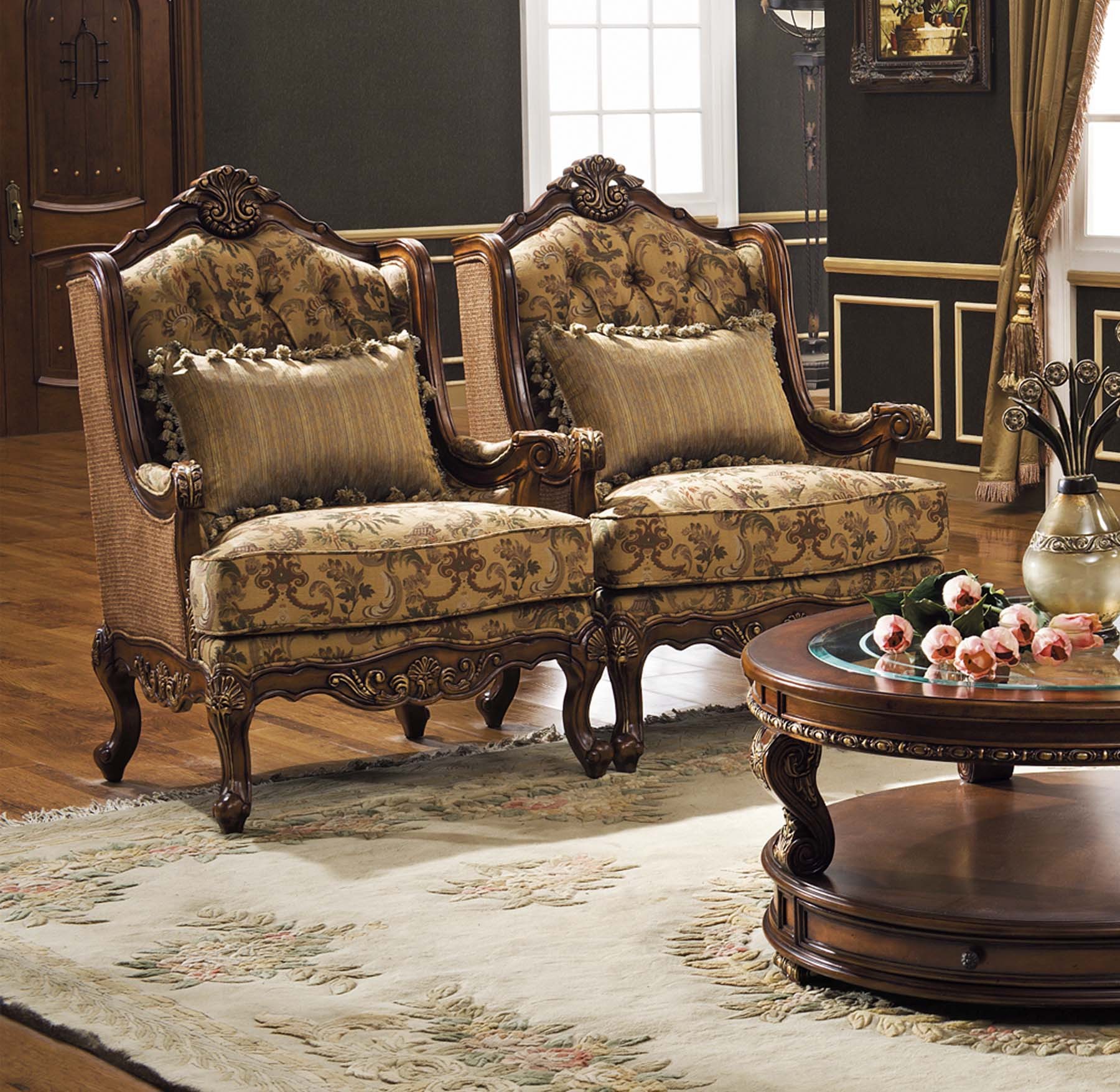 Abbey Occasional Chair shown in Antique Walnut finish