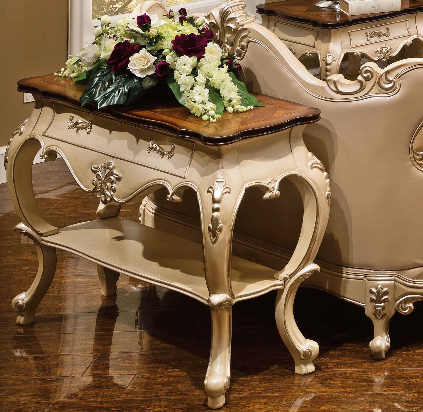 St. Ives Console Table shown in Egyptian Pearl finish