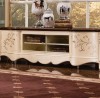 Augustine TV Cabinet shown in Egyption Pearl finish