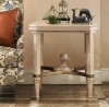 Grosvenor End Table with Granite Top shown in Antique Almond finsh