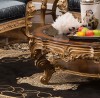 Fountaine Coffee Table w/ Glass Top