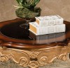 Fountaine End Table w/ Glass Top