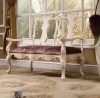Chatham Two-Seater Wooden Bench shown in Egyptian Pearl finish